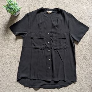 Zia Short Sleeve V-neck Dressy Blouse Women's Small